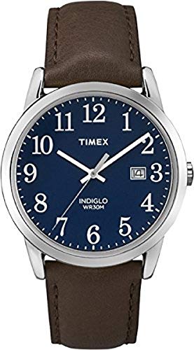 Timex Easy Reader TW2P75900 Herren-Armbanduhr, Lederarmband, 38 mm, Braun von Timex