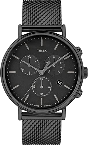 Timex Unisex ErwachseneArmbanduhr Chronograph Quarz Edelstahl TW2R27300 von Timex