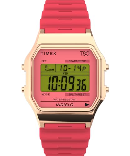 Timex Unisex Digital Quarz Uhr mit Harz Armband TW2W44000YB von Timex