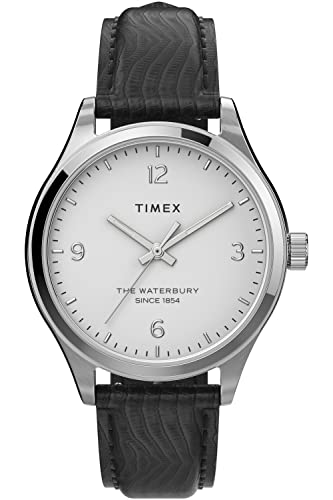 Timex Damen Analog Uhr mit Leder Armband Waterbury Traditional von Timex