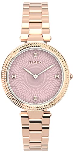 Timex Damen Analog Uhr mit Edelstahlarmband Adorn von Timex