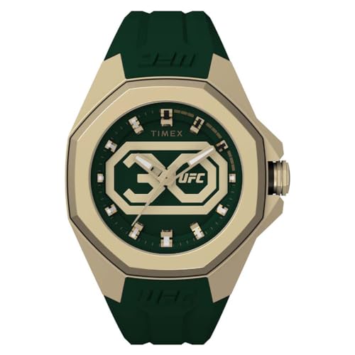 Timex Herren Analog Armbanuhr mit Silikonband UFC Pro 30th Anniversary von Timex