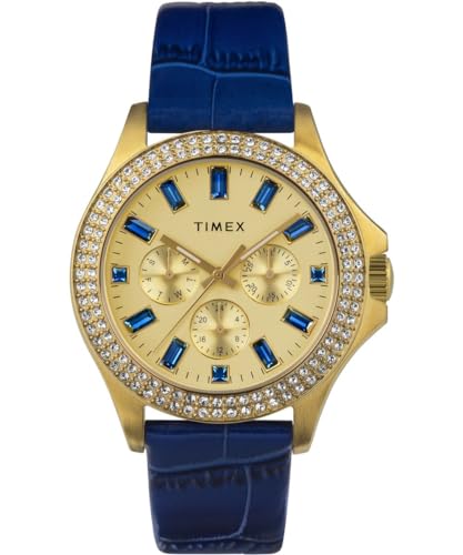 Timex Damen Multi Dial Uhr mit Leder Armband Kaia von Timex