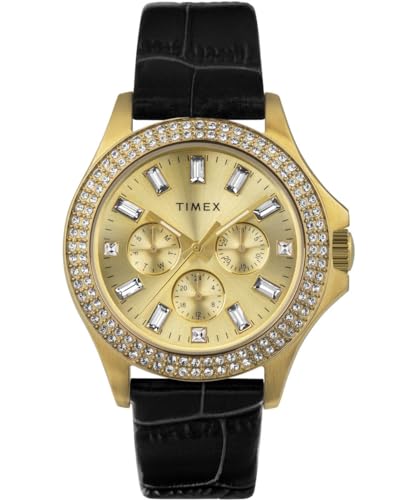 Timex Damen Multi Dial Uhr mit Leder Armband Kaia von Timex