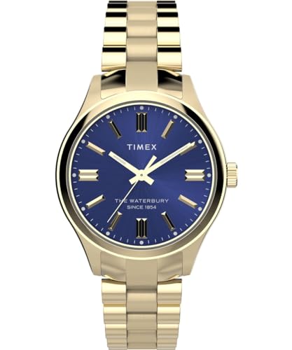 Timex Damen Analog Quarz Armbanduhr mit einem Edelstahlarmband Legacy von Timex