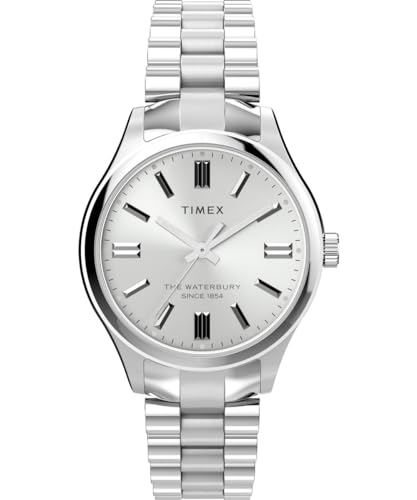 Timex Damen Analog Quarz Armbanduhr mit einem Edelstahlarmband Legacy von Timex
