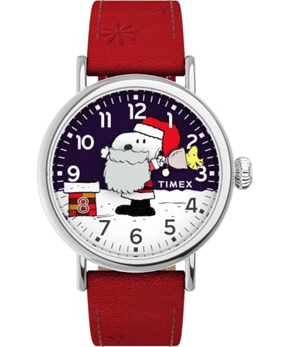 Timex Unisex Analog Armbanduhr x Peanuts Standard Snoopy Santa von Timex