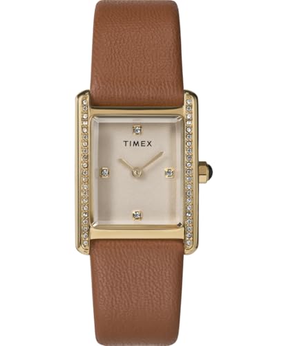 Timex Damen Analog Quarz Hailey mit steinbesetzter Lünette von Timex