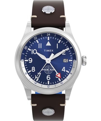 Timex Herren Analog Quarz Armbanduhr Waterbury GMT x Pan Am von Timex
