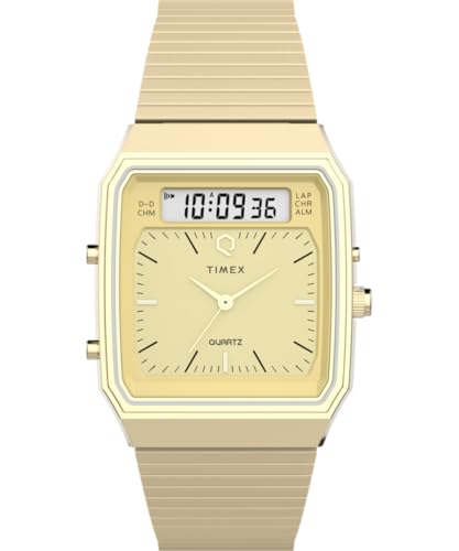 Timex Herren Analog-Digital Quarz Armbanduhr mit einem Edelstahlarmband Q Reissue von Timex