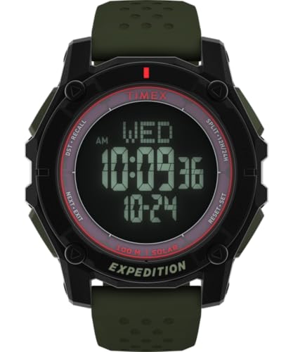 Timex Herren Digital Quarz Armbanduhr mit einem Silikonarmband Expedition North Ridge von Timex