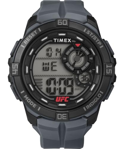 Timex UFC Rush Herren-Armbanduhr, 52 mm, graues Armband, digitales Zifferblatt, schwarzes Gehäuse TW5M59300 Timex UFC Rush Herren-Armbanduhr, 52 mm, graues Armband, digitales Zifferblatt, schwarzes Gehäuse TW5M59300 von Timex