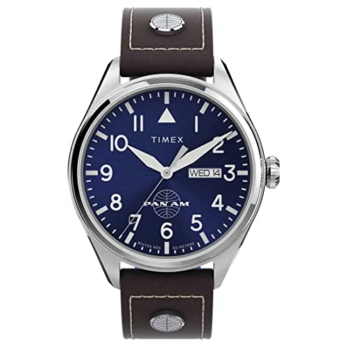 Timex Herren Quarz Uhr mit Leder Armband Pan Am von Timex