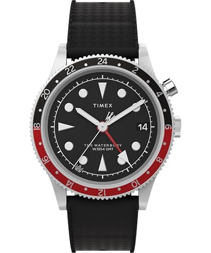 Timex Waterbury Herren-Armbanduhr, 39 mm, schwarzes Kautschukarmband, schwarzes Ziffernblatt, Edelstahlgehäuse TW2Y06700 Timex Waterbury Herren-Armbanduhr, 39 mm, schwarzes Kautschukarmband, schwarzes Ziffernblatt, Edelstahlgehäuse TW2Y06700 von Timex
