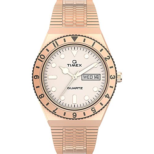 Timex Damen Analog Quarz Armbanduhr mit einem Edelstahlarmband Q Reissue von Timex