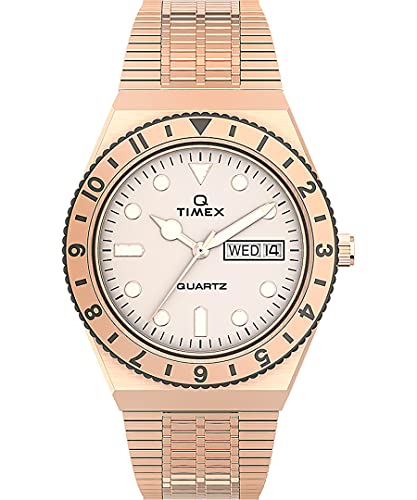 Timex Damen Analog Quarz Armbanduhr mit einem Edelstahlarmband Q Reissue von Timex