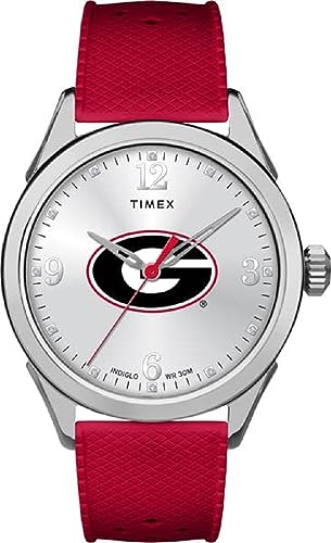 Timex Women's Collegiate Athena 40mm Watch – Georgia Bulldogs with Red Silicone Strap von Timex