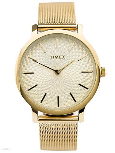 Timex Damen Analog Quarz Uhr mit Edelstahl Armband TW2R36100 von Timex