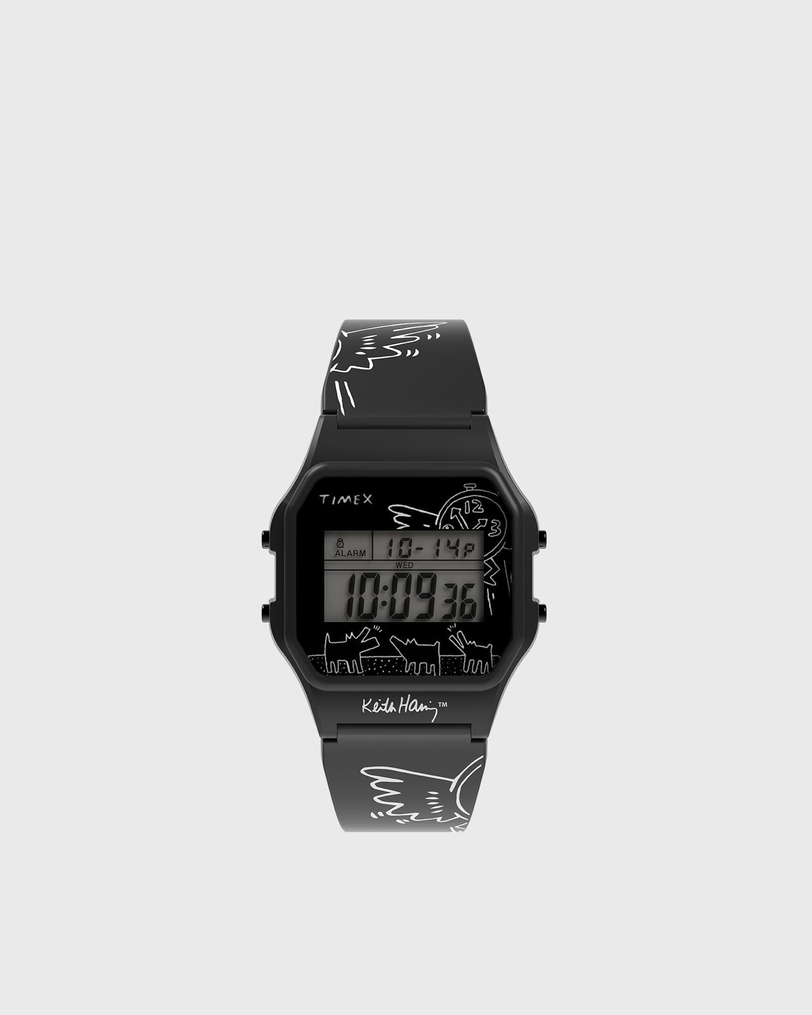 Timex X Keith Haring Dogs Digital men Watches black in Größe:ONE SIZE Timex X Keith Haring Dogs Digital men Watches black in Größe:ONE SIZE von Timex