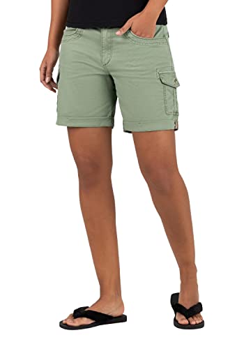 Timezone Damen Short LOOSE ROSLYNTZ CARGO - Rlaxed Fit - Grün - Oil Green, Größe:W 26, Farbe:Oil Green 4628 von Timezone