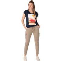 TIMEZONE Damen Cargo Hose Slim MalikaTZ 7/8 - Slim Fit - Beige - Grey Beige von Timezone