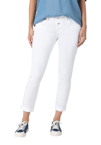 Timezone 7/8 Damen Jeans Slim NALITZ 7/8 - Slim Fit - Weiß - White W24-W33, Größe:W 29, Farbe:Pure White 0100 von Timezone