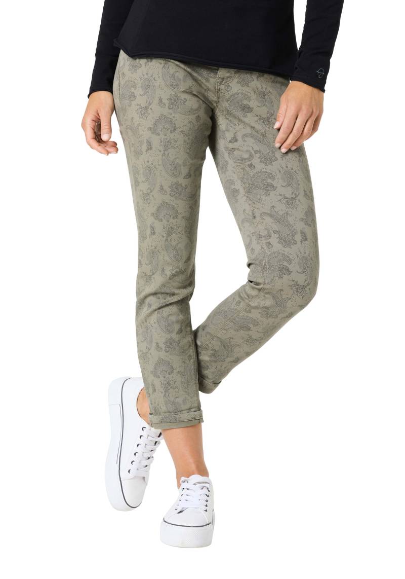 Timezone 7/8 Damenjeans Slim NaliTZ olive paisley von Timezone