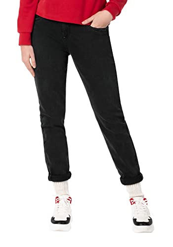 Timezone Damen Almindeligt jolatz kvinder form 7/8 Jeans, Dull Black Wash, 32W / 30L EU von Timezone