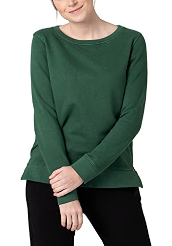 Timezone Damen Basic Sweater Sweatshirt, Fairy Forest Green, XL von Timezone