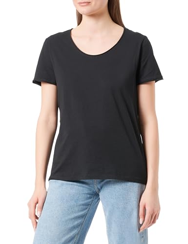Timezone Damen Basic T-Shirt, Schwarz, Large von Timezone