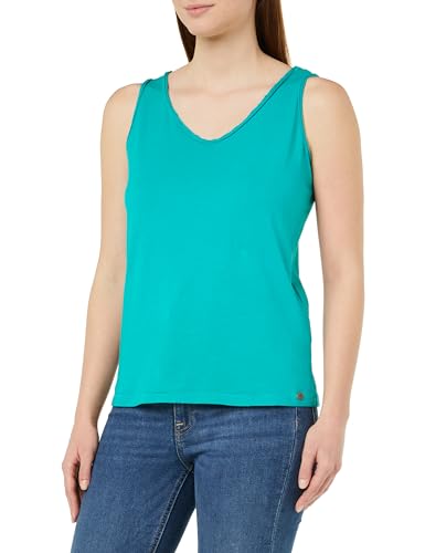 Timezone Damen Basic Top T-Shirt, grün, Small von Timezone