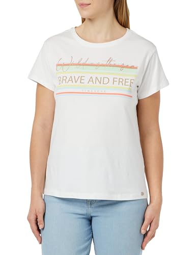 Timezone Damen Brave and Free T-Shirt, Weiß, X-Large von Timezone