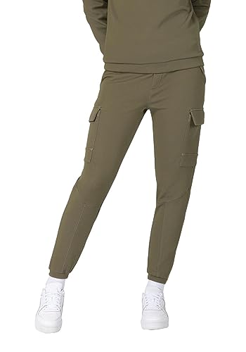 Timezone Damen Cargo Hose Regular RAKIMATZ 7/8 - Regular Fit - Grün - Deep Olive, Größe:L, Farbvariante:Deep Olive Green 4707 von Timezone