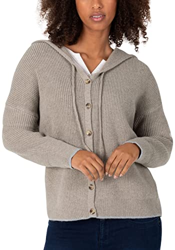 Timezone Damen Classic Cardigan Strickjacke, Lana beige Melange, S von Timezone