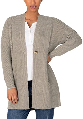 Timezone Damen Cozy Cardigan Strickjacke, Lana beige Melange, M von Timezone