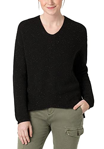 Timezone Damen Cozy Round Neck Pullover, Nappy Black, L von Timezone