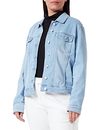 Timezone Damen Denim Jacket Jeansjacke, Light surf Blue wash, L von Timezone