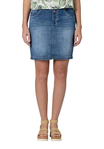 Timezone Damen Denim Skirt Rock, Dusk Blue wash, 26 von Timezone