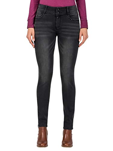Timezone Damen EnyaTZ Womanshape Slim Jeans, Black Brushed Wash 9058, 27W / 32L von Timezone