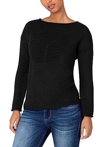 Timezone Damen Fancy Knit Pullover, Black, L von Timezone