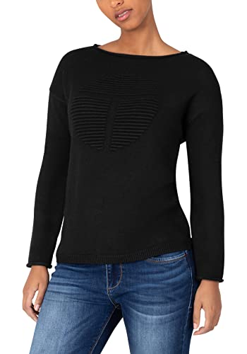 Timezone Damen Fancy Knit Pullover, Black, M von Timezone