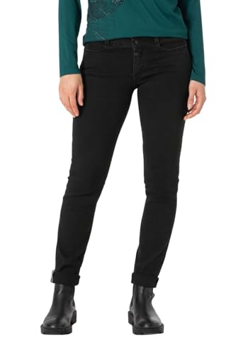 Timezone Damen Jeans Slim ENAYTZ - Slim Fit - Schwarz - Verry Black Wash Stretch, Größe:28W / 34L, Farbe:Very Black Wash 9865 von Timezone