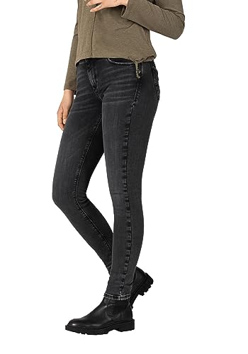 Timezone Damen Jeans Slim ENAYTZ WOMANSHAPE - Slim Fit - Schwarz Rock Star Black, Größe:29W / 30L, Farbvariante:Rock Star Black Wash 9890 von Timezone