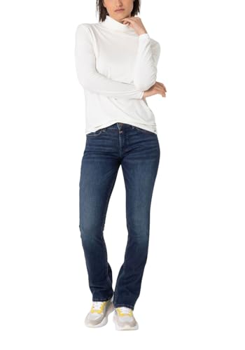Timezone Damen Jeans Slim LISATZ - Slim Fit - Blau - Neat Deep Blue Wash W25-W33, Größe:31W / 34L, Farbe:Neat Deep Blue Wash 30044 von Timezone