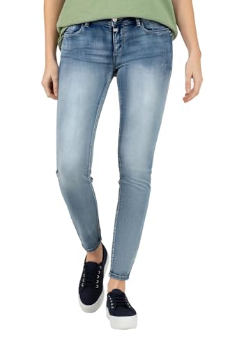 Timezone Damen Jeans Tight SANYATZ - Tight Fit - Blau - Aqua Blue Wash W26-W33, Größe:26W / 30L, Farbe:Aqua Blue Wash 3039 von Timezone