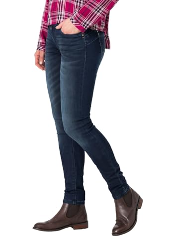 Timezone Damen Jeans Tight SANYATZ - Tight Fit - Blau - Baritone Blue Wash, Größe:25W / 32L, Farbe:Baritone Blue Wash 30033 von Timezone