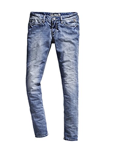 Timezone Damen NiniTZ Slim Jeans, Blau (Cool Bleach Wash 3499), W25/L32 (Herstellergröße: 25/32) von Timezone