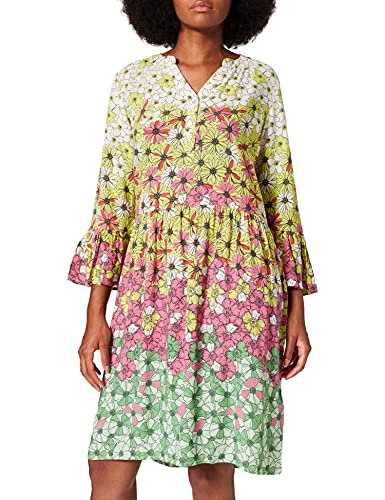 Timezone Damen Printed Boho Dress Kleid, Multicolor Flowers, S von Timezone