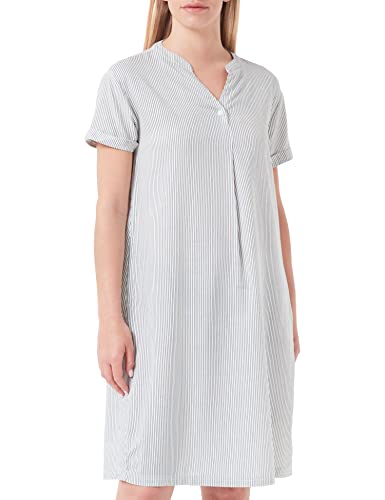 Timezone Damen Printed Simple Dress Lässiges Kleid, Vertical Navy Stripes, XL von Timezone