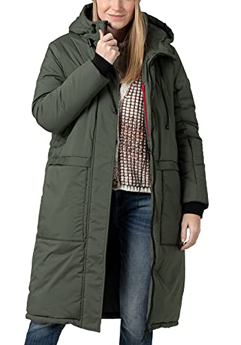 Timezone Damen Puffer Parka, olive wood, XS von Timezone